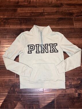 PINK Victoria’s Secret Quarter Zip Pullover Sage Green Women’s XS Piling